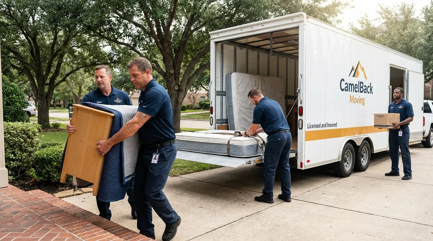 Crew loading residential truck for cross-state move from Spring City, TN