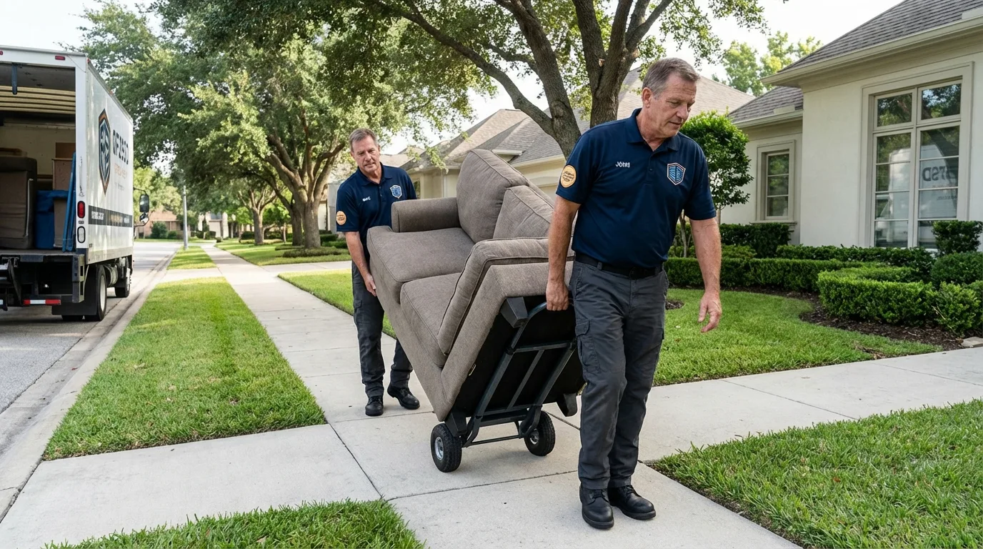 Local residential moving crew loading furniture in Spring City, TN